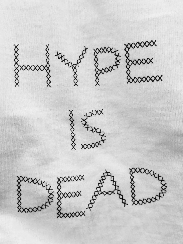 HYPE IS DEAD tee graphic