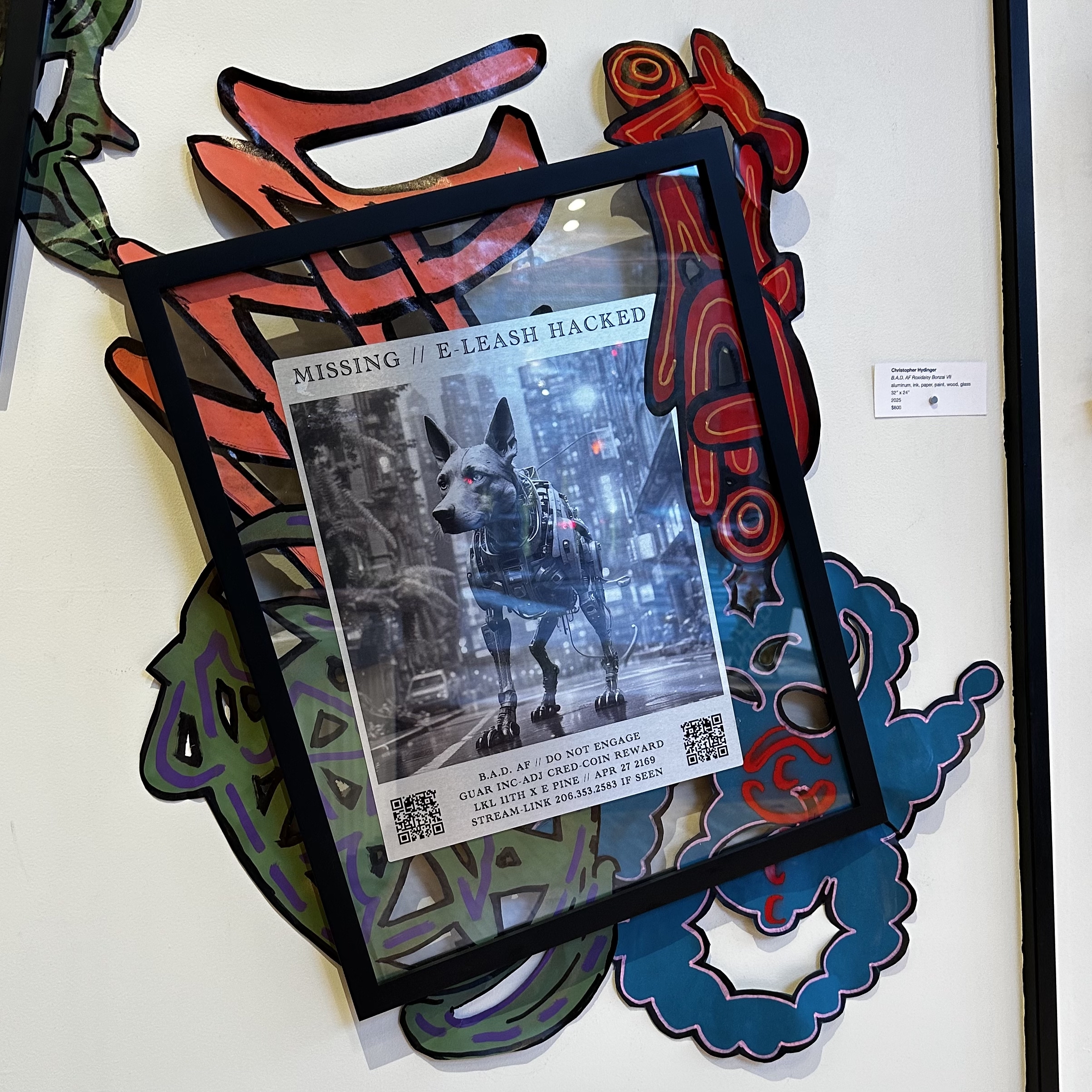 B.A.D. AF Roxidaisy Bonzai VII (2025, Cats & Dogs group exhibit at Chatwin Arts, Seattle WA)